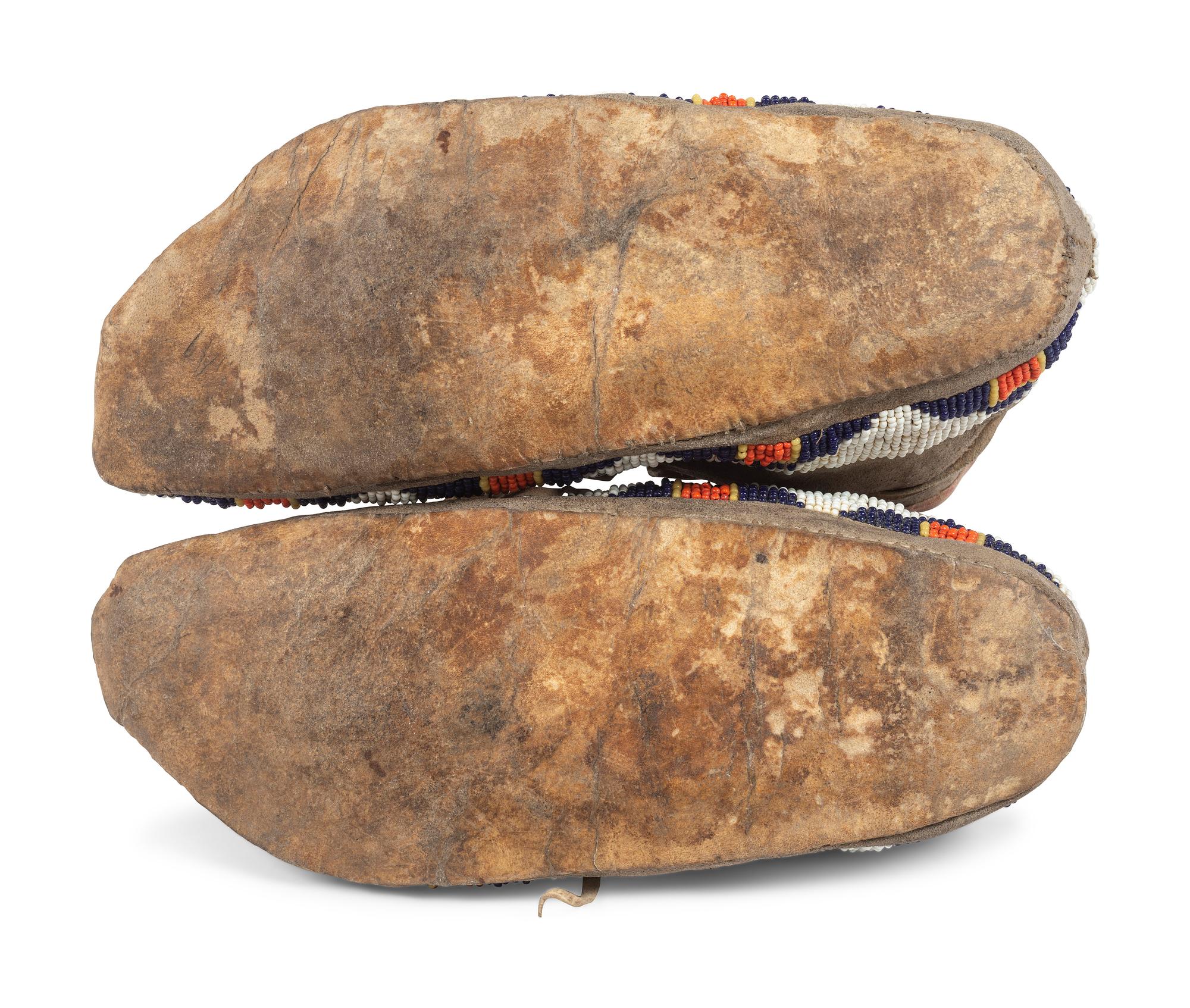 Sioux Beaded Hide Moccasins