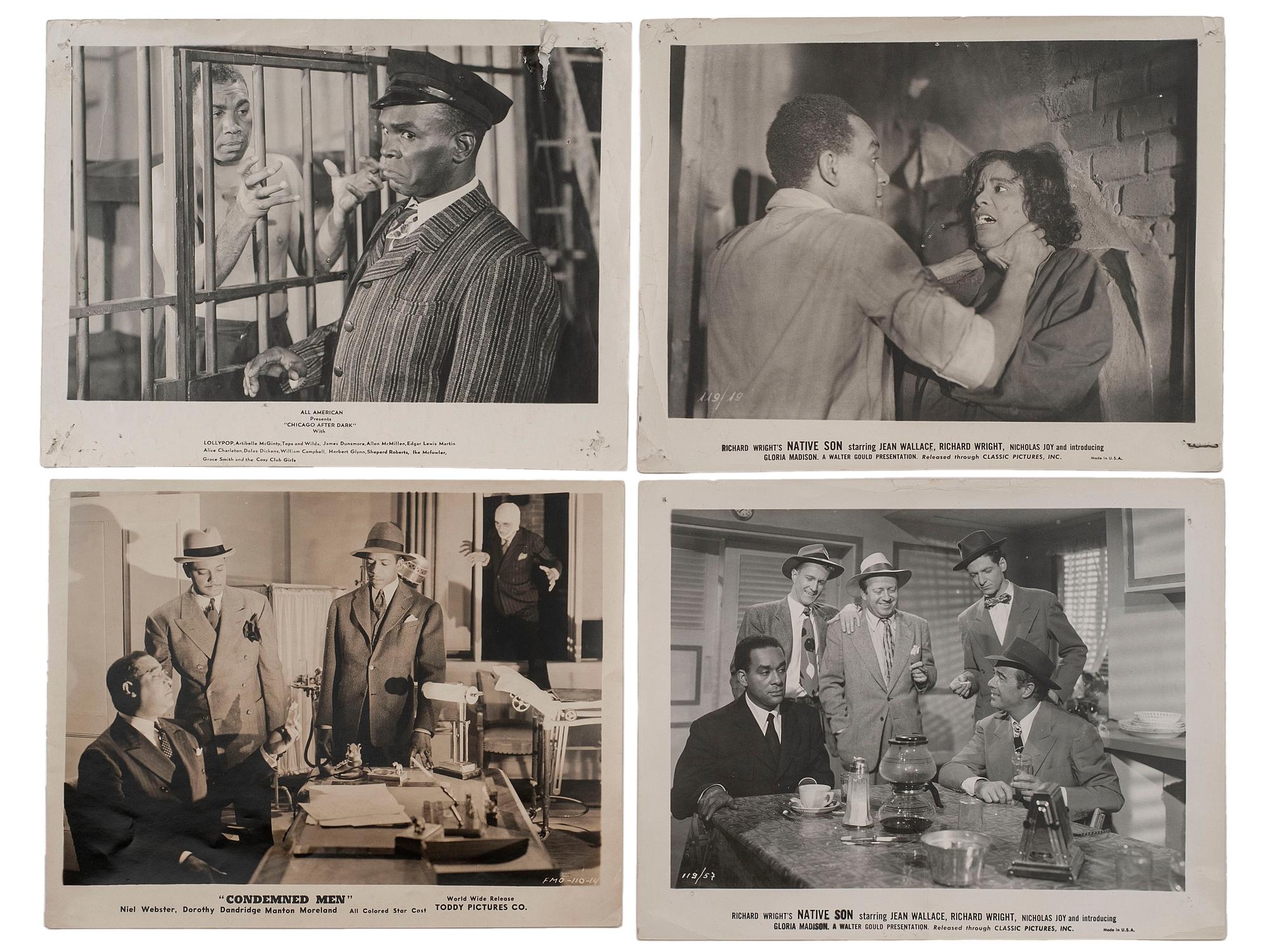 [FILM]. A group of 22 items, incl. lobby cards and publicity stills for films starring African American casts, comprising: