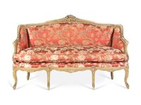 A Louis XV Style Painted Settee