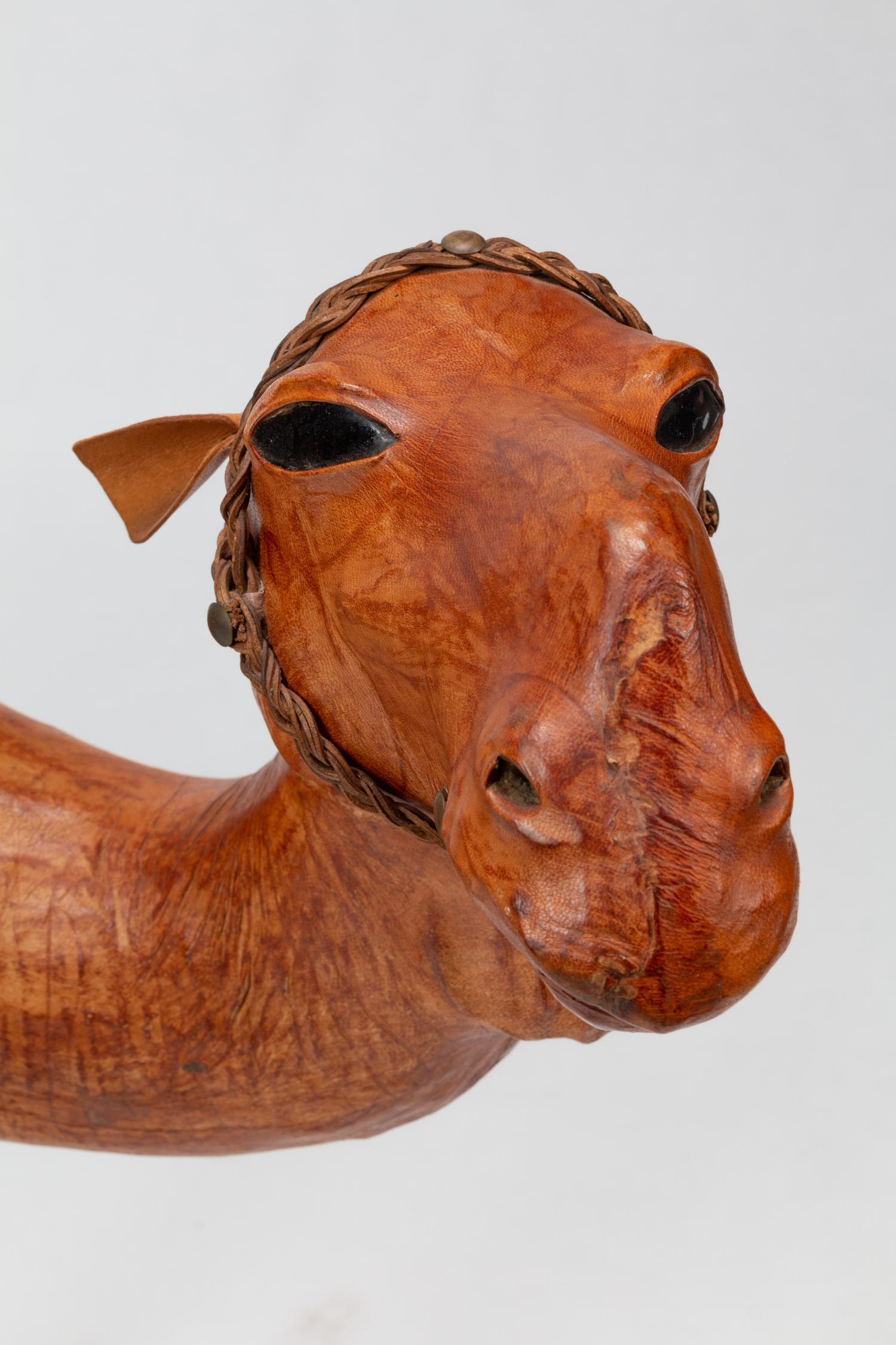 A Large Leather-Veneered Model of a Camel