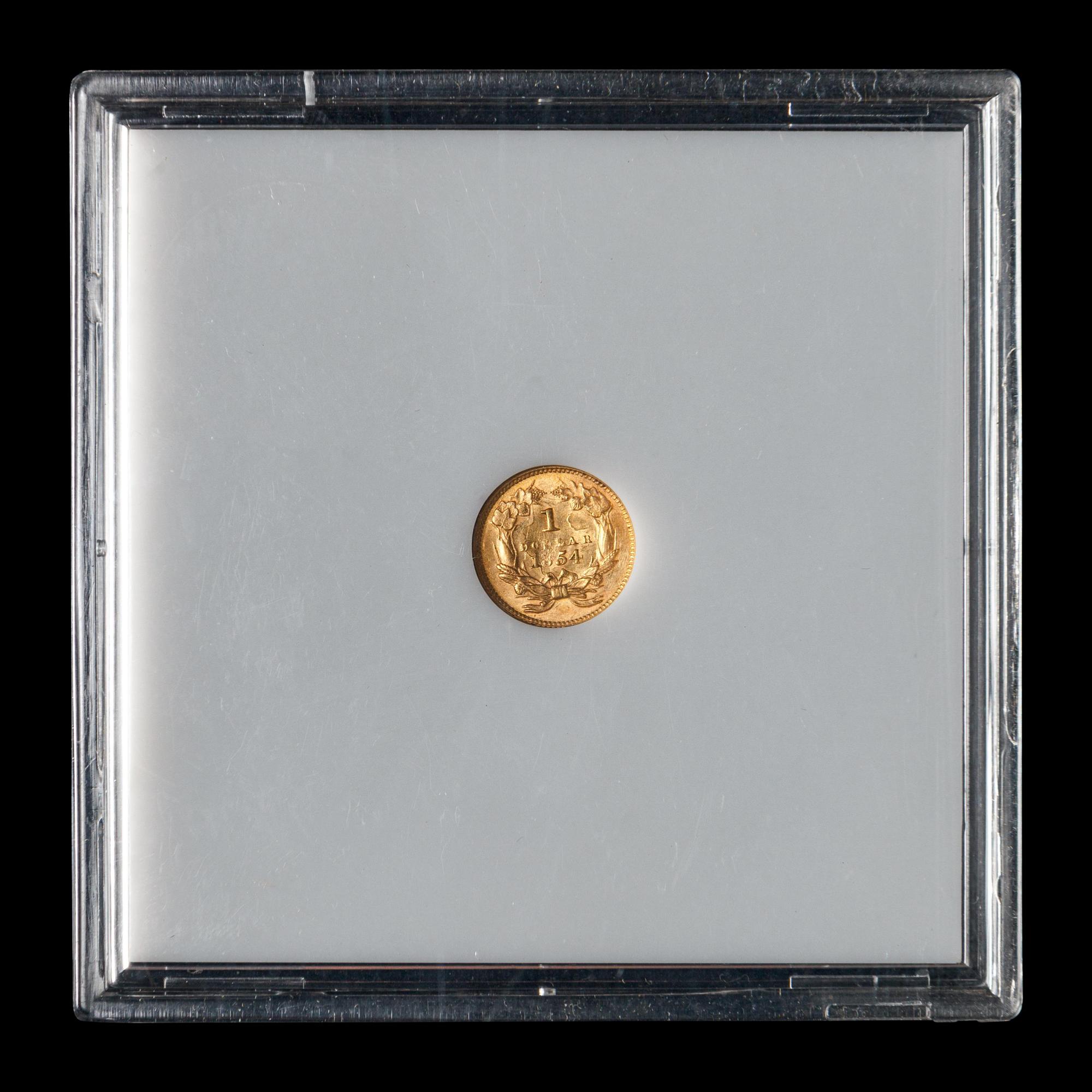 An 1854 Indian Princess $1 Gold Coin