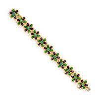 EMERALD AND ENAMEL BRACELET