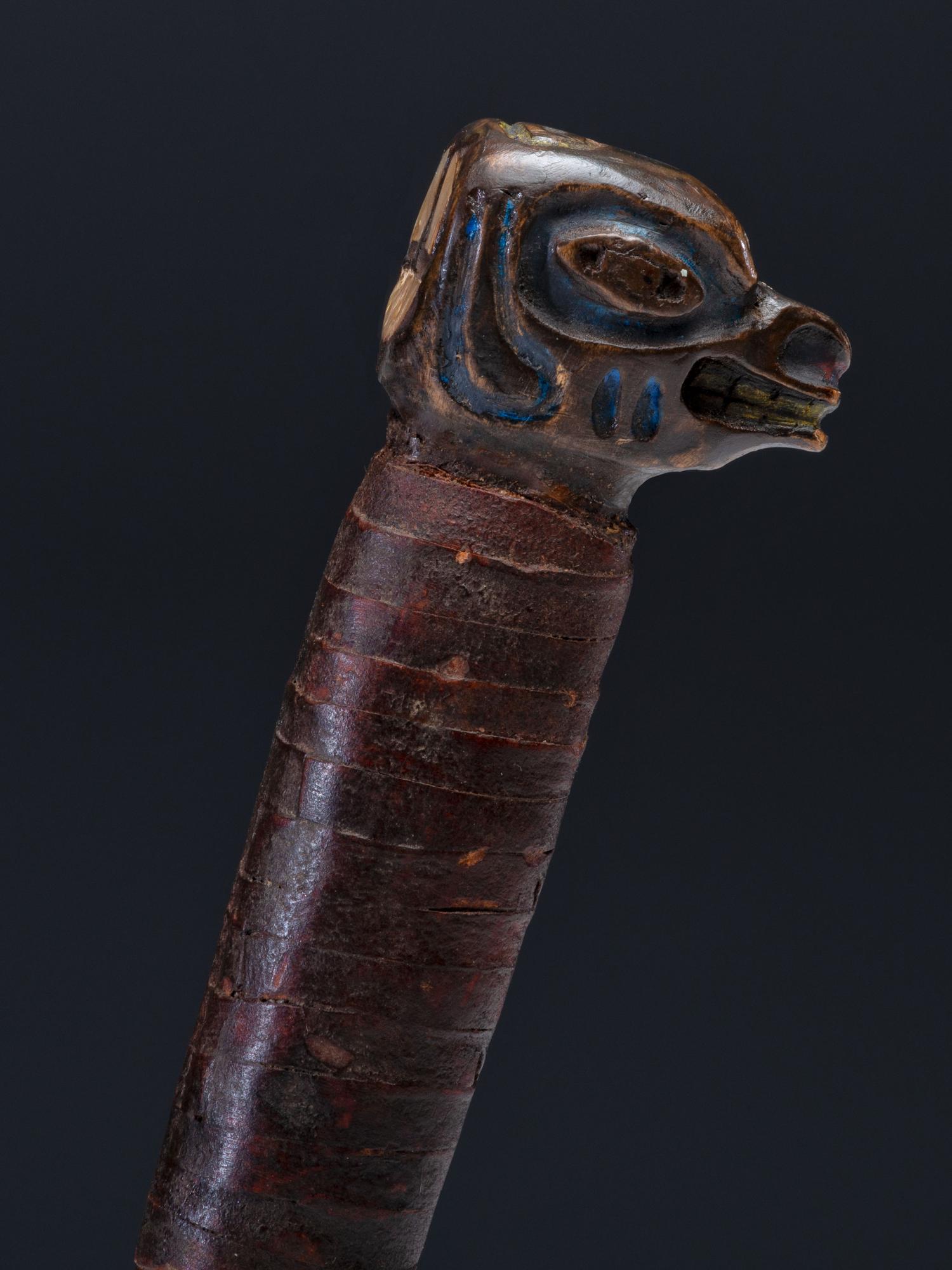 Northwest Coast Carved and Painted Dagger
