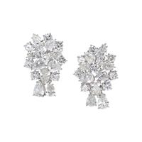 DIAMOND CLUSTER EARCLIPS