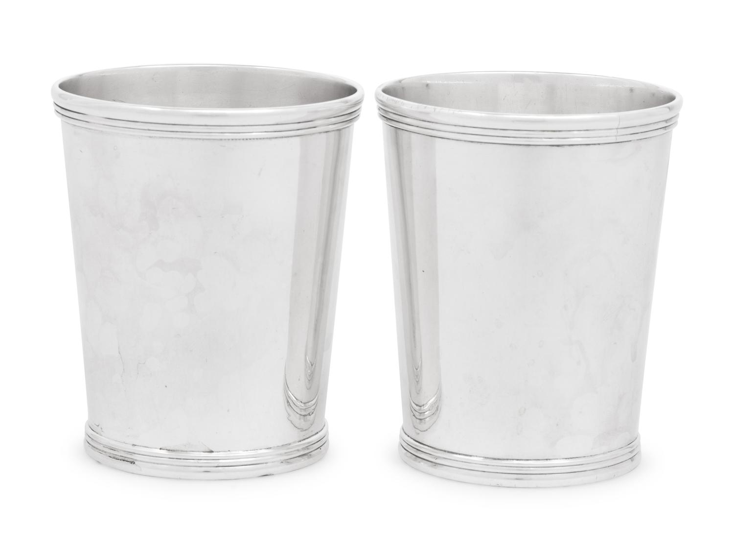 A Pair of American Coin Silver Julep Cups