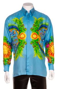 A Gianni Versace Silk Print Shirt, Size 50.