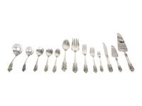 An American Silver Flatware Service Wallace Silversmiths, Wallingford, CT — 20TH CENTURY