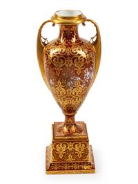 A Vienna Porcelain Urn and Stand