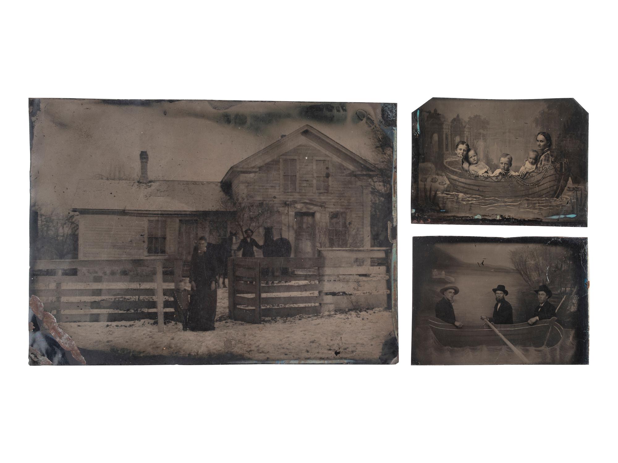 [EARLY PHOTOGRAPHY]. 17 tintypes of occupational and interesting groups and individuals.