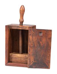 A Slide Lid Wooden Box Press