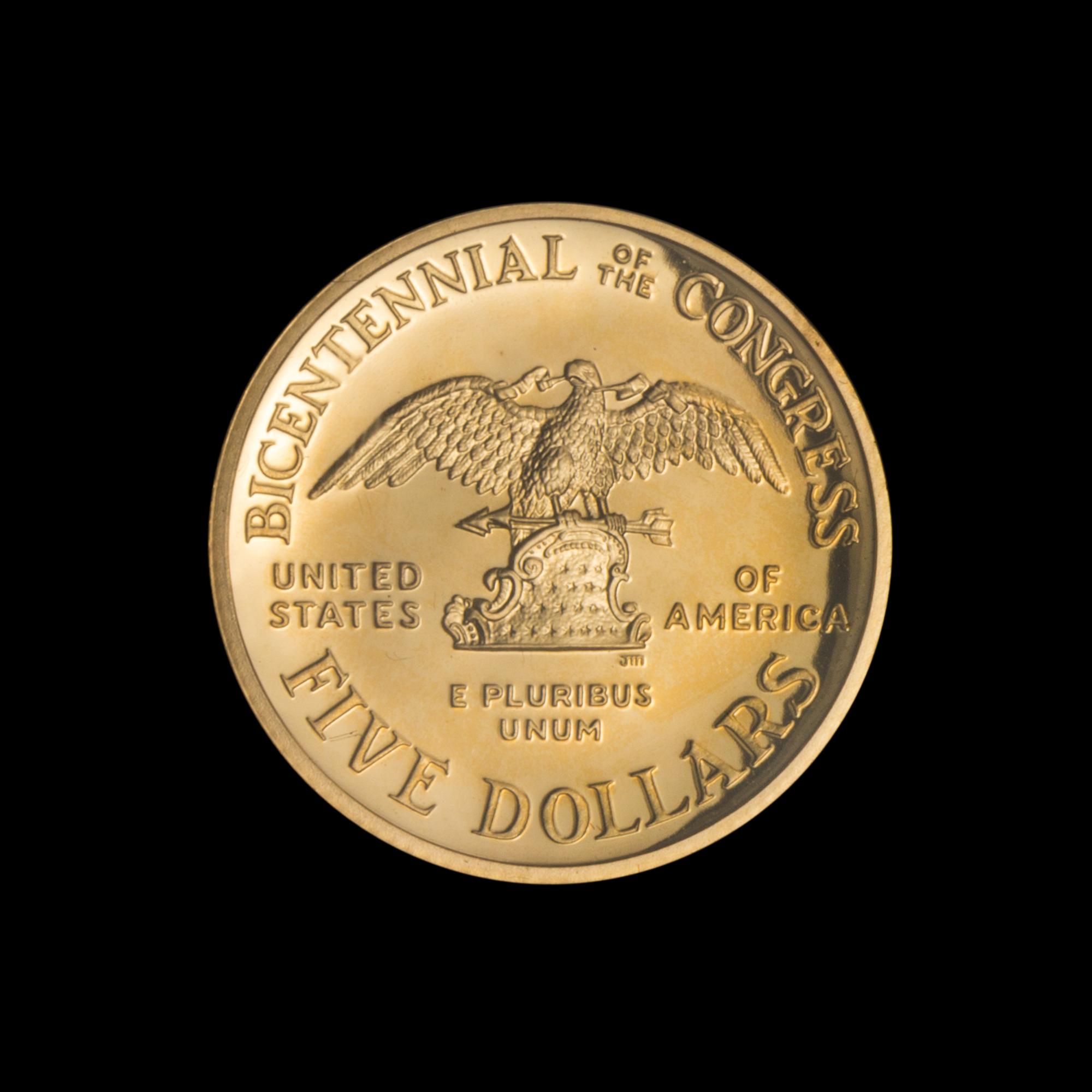 A United States 1989 Congressional Bicentennial $5 Gold Proof