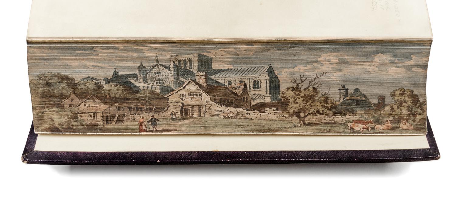 [FORE-EDGE PAINTING] -- [DOHENY, Estelle, her copy]. BOOK OF COMMON PRAYER, English. The Pictorial Edition of the Book of Common Prayer . London: C. Knight & Co., n.d.
