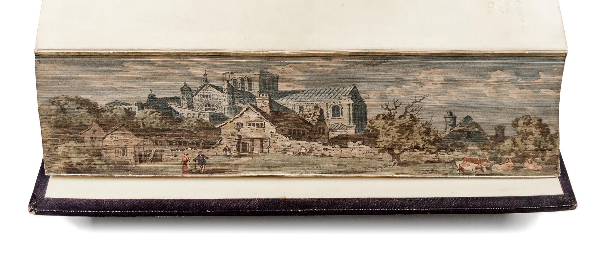 [FORE-EDGE PAINTING] -- [DOHENY, Estelle, her copy]. BOOK OF COMMON PRAYER, English. The Pictorial Edition of the Book of Common Prayer . London: C. Knight & Co., n.d.