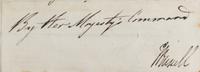 (BRITISH POLITICIANS) A collection of 10 clipped signature and inscriptions of British politicians mounted to board.