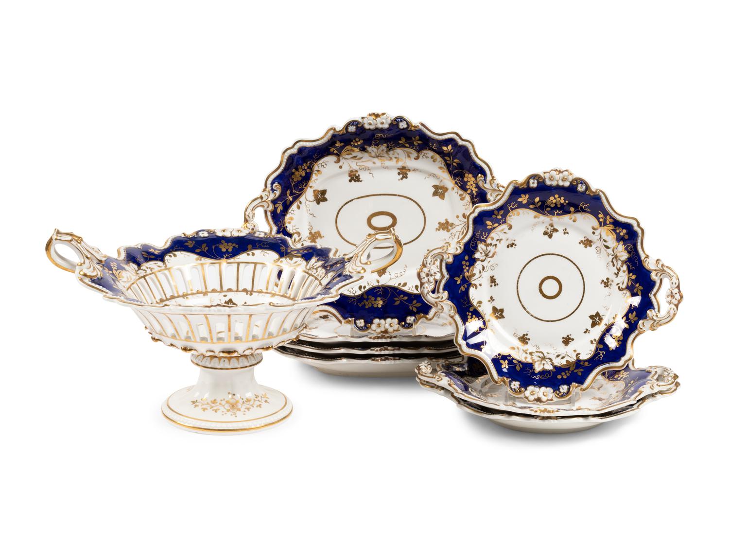 An English Porcelain Dessert Service