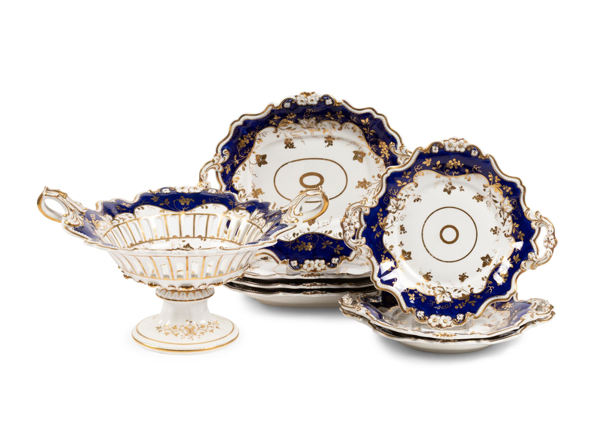 An English Porcelain Dessert Service