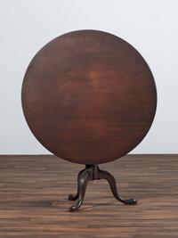 A Chippendale Turned Walnut Tilt-Tip Tea Table