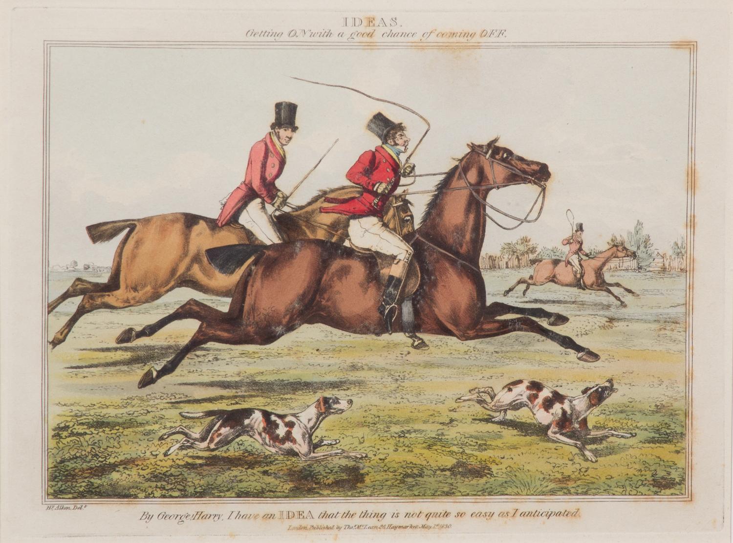 Henry ALKEN, after Image 6 1/2 x 9 1/8 inches. — Ideas, Plate I-II