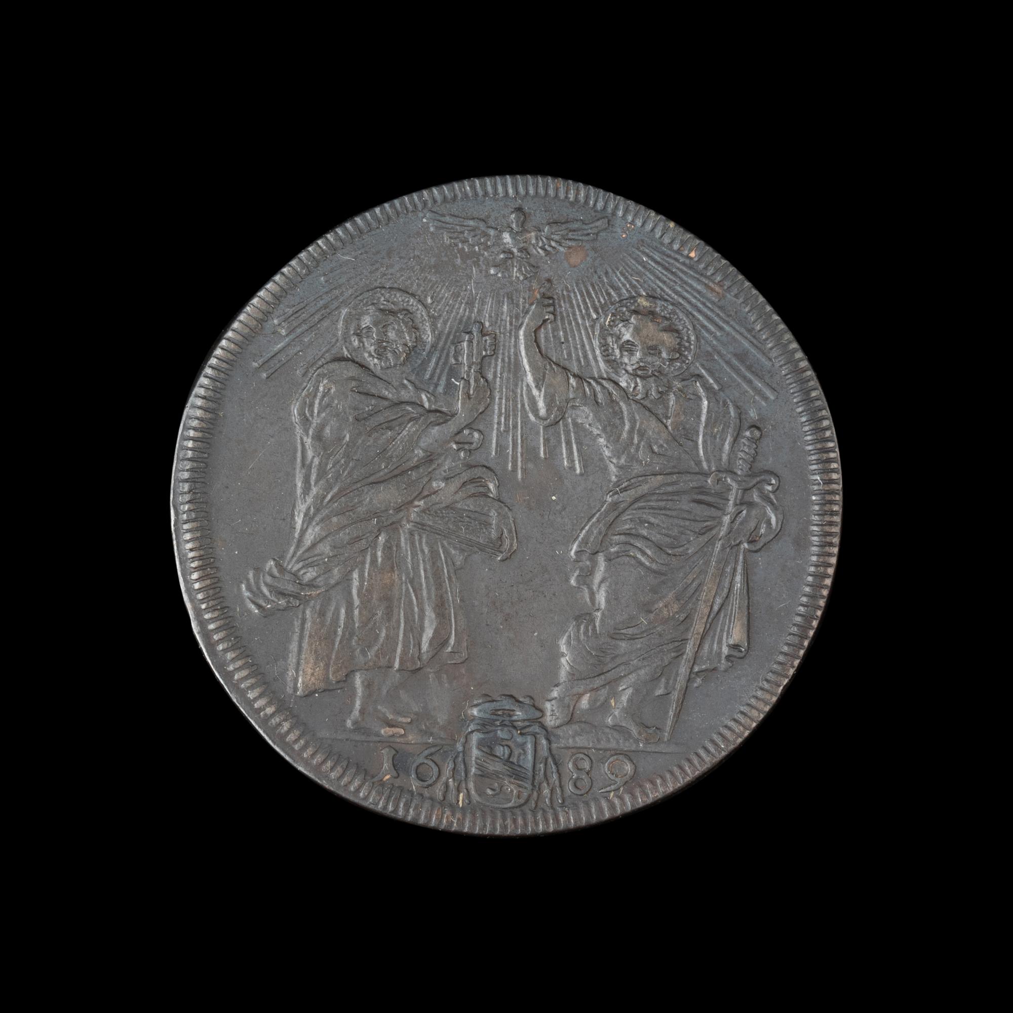 [PAPAL STATES] Pope Alexander VIII 1689 Testone
