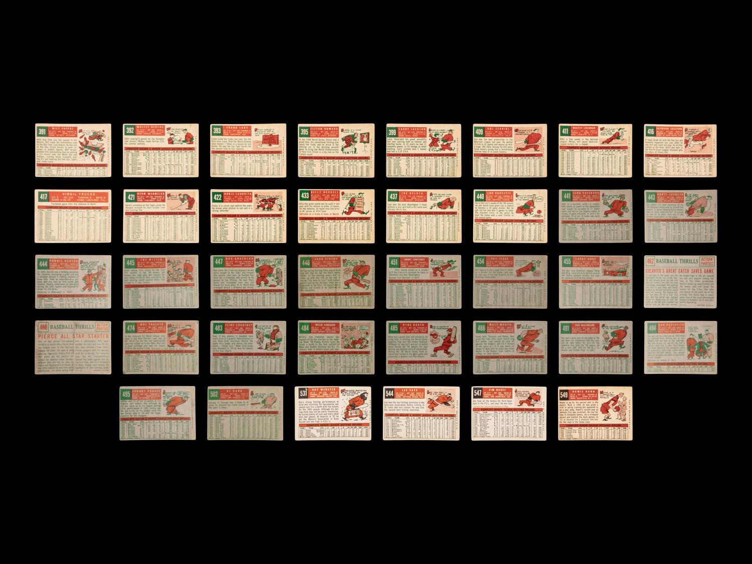 A Collection of 1959 Topps Baseball Cards Including Multiple Hall of Famers (86)