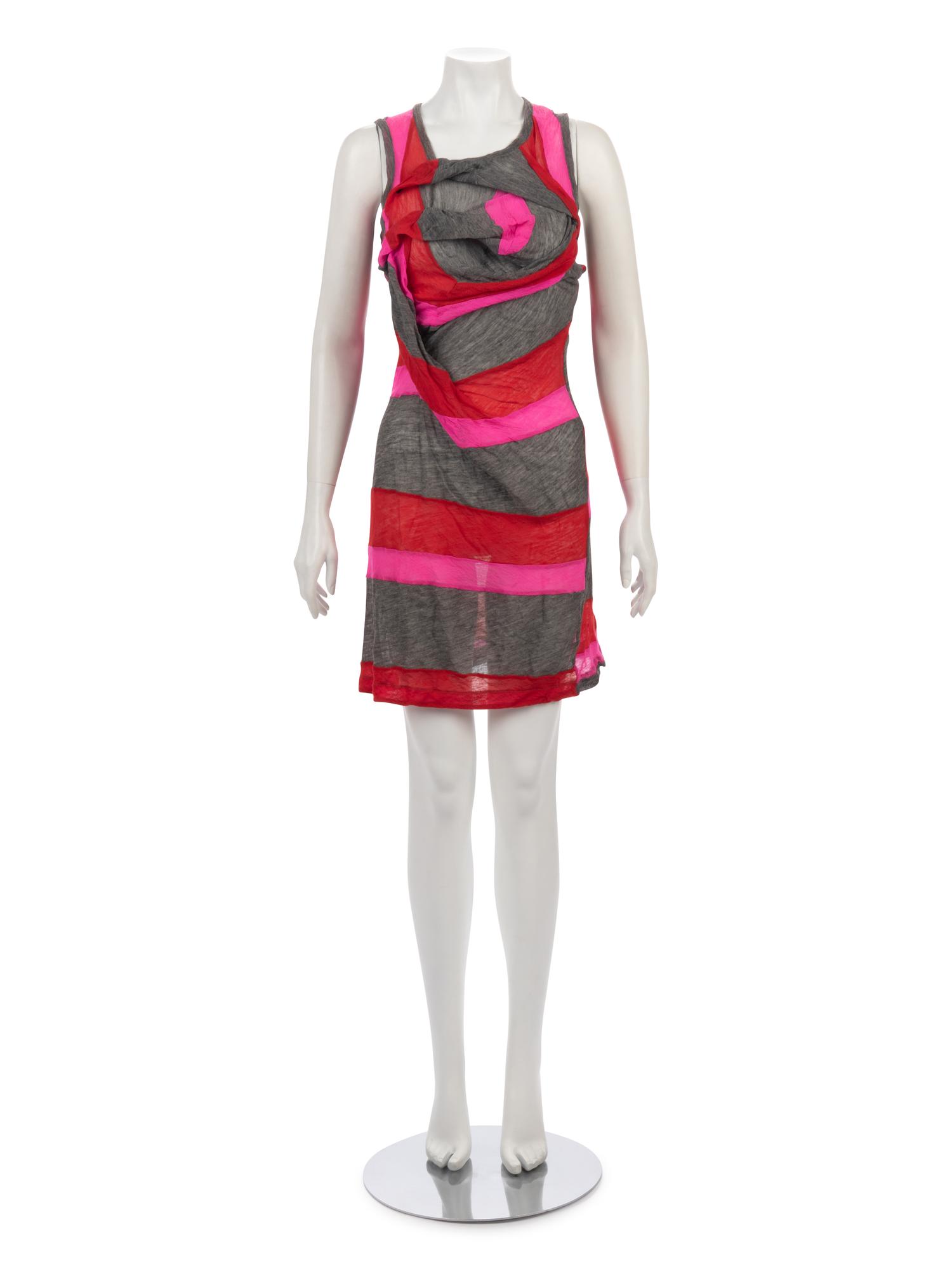 Comme Des Garçons Ruched Stripe Dress, Spring/Summer1996