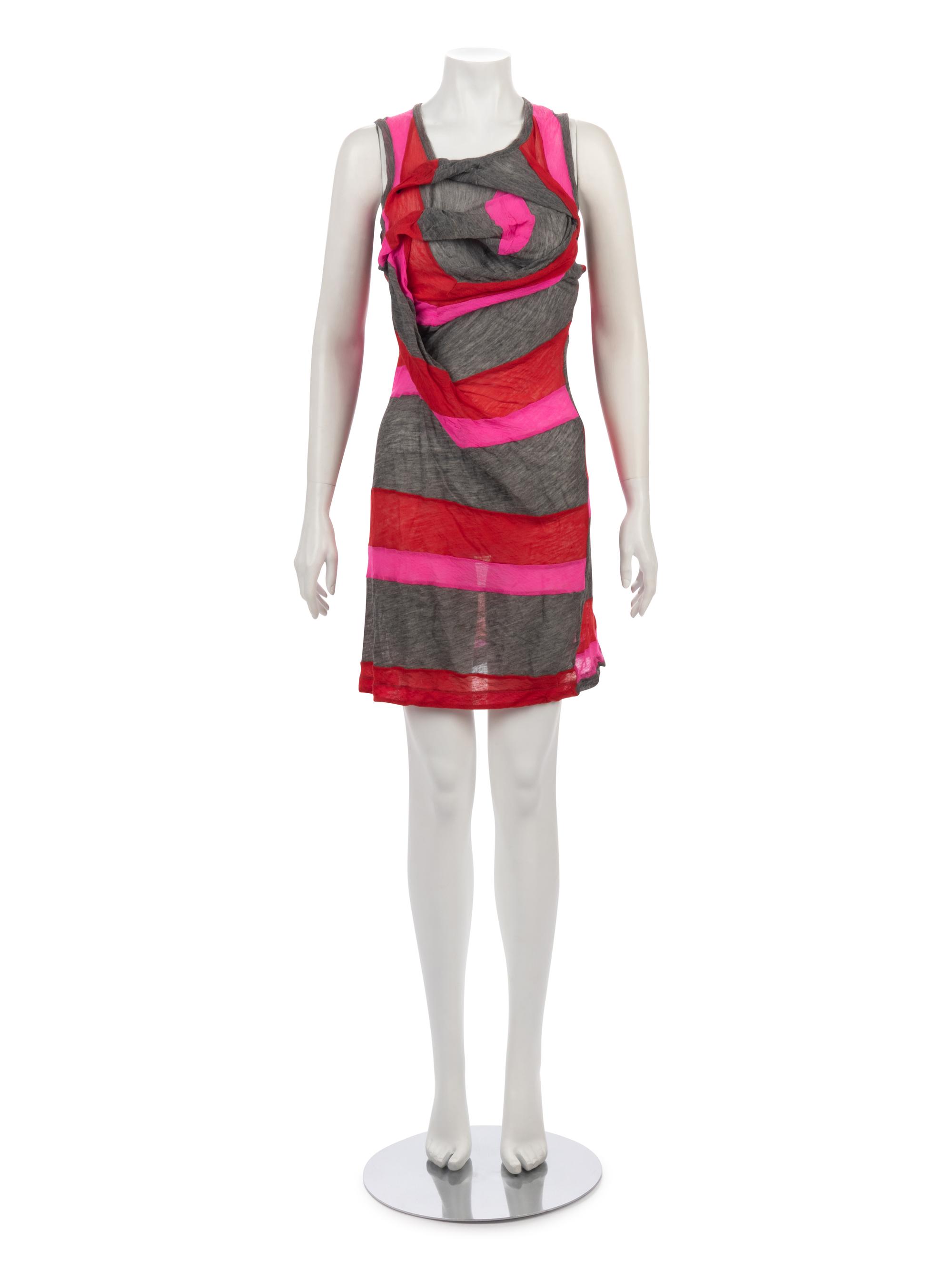 Comme Des Garçons Ruched Stripe Dress, Spring/Summer1996