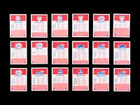 A Group of 71 1986 Fleer Basketball Cards and Stickers (Including Julius Erving, Patrick Ewing, Magic Johnson and Hakeem Olajuwon)