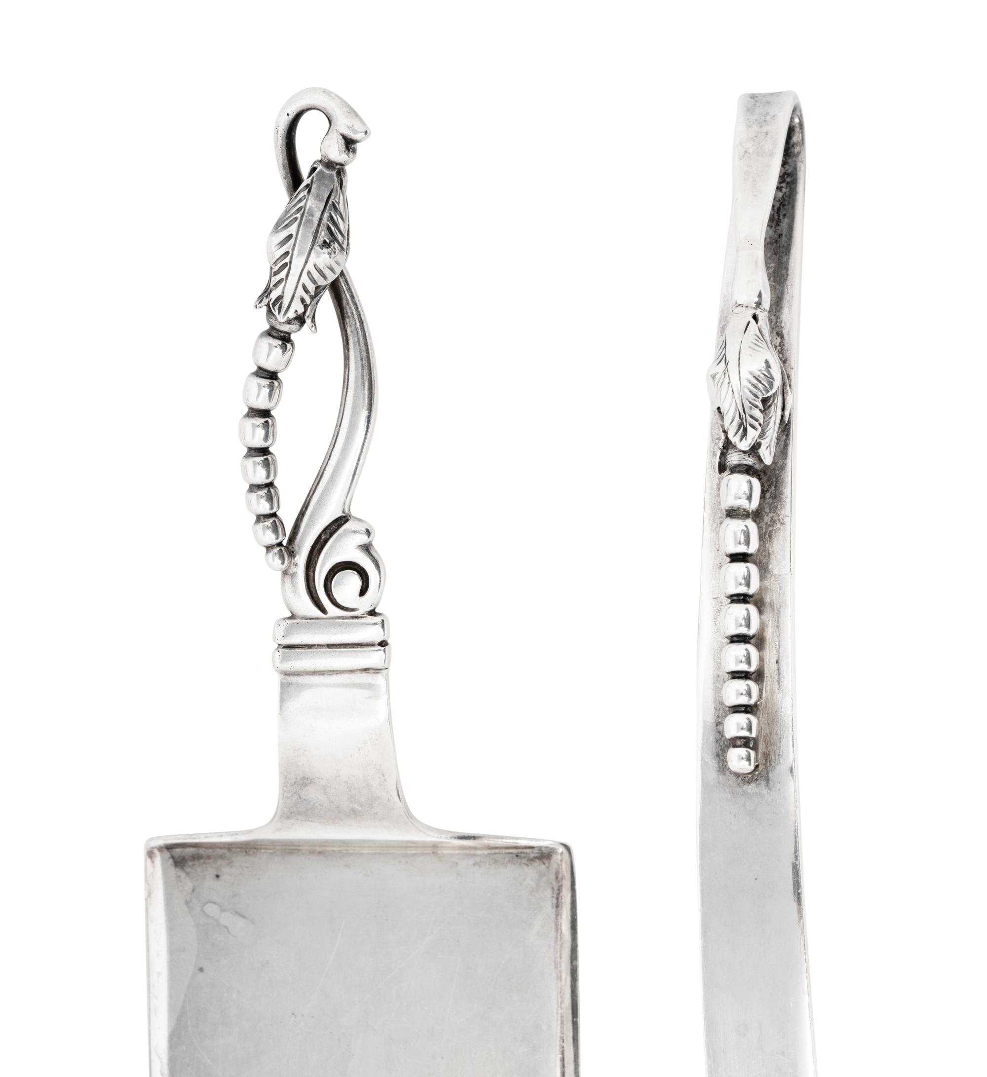 A Group of Three Mexican Silver Table Articles