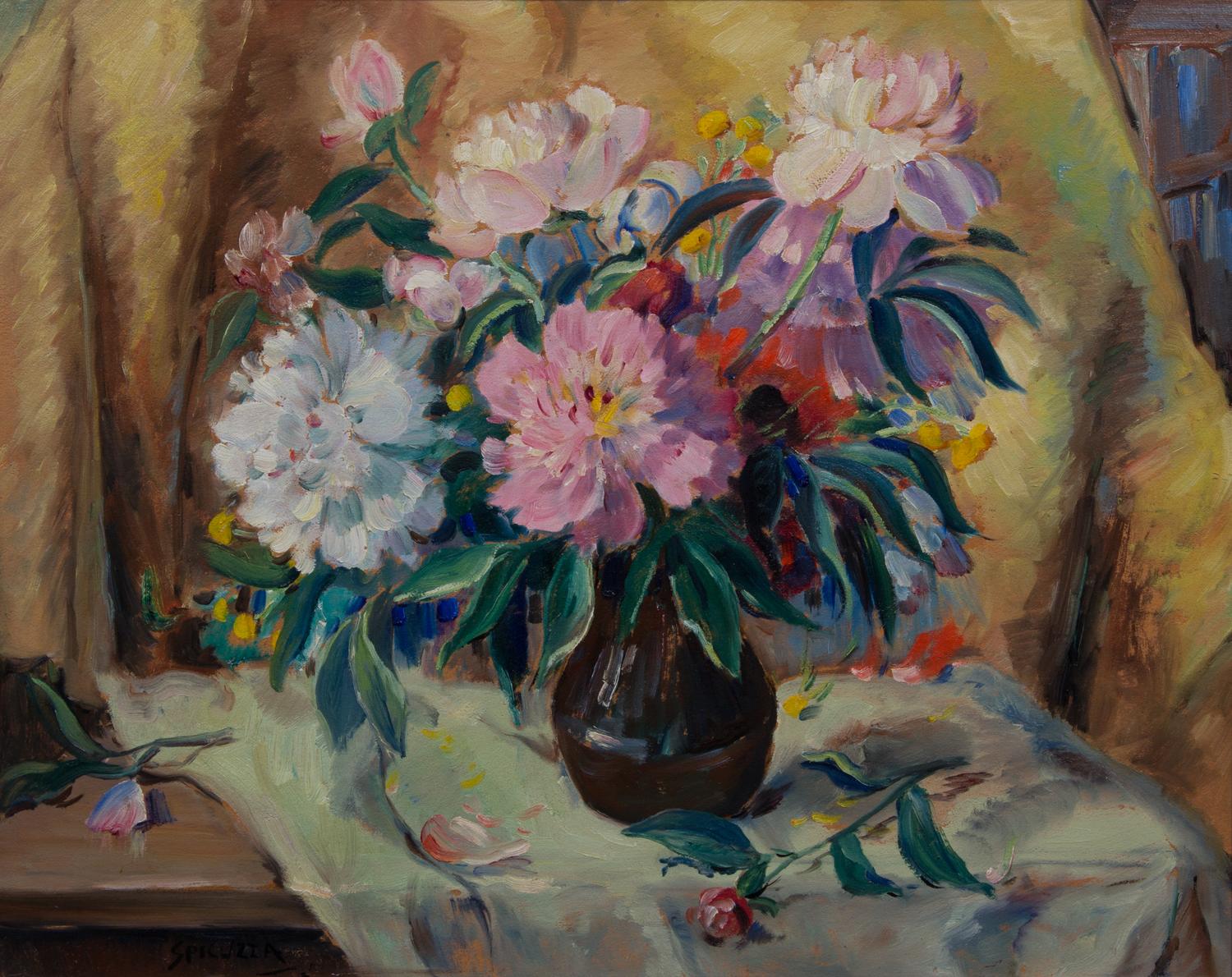 Francesco J. Spicuzza, (Wisconsin, 1883-1962), Peonies