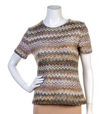 A Missoni Knit Short Sleeve Sweater, No size.