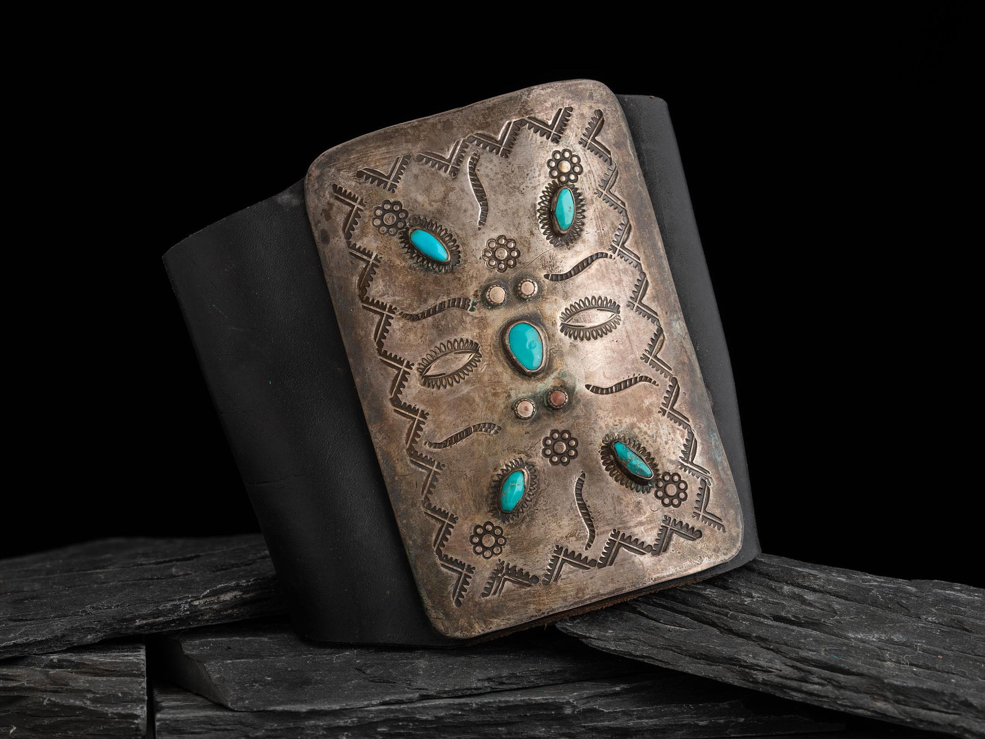 Navajo Silver and Turquoise Ketoh