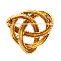 YELLOW GOLD KNOT BROOCH