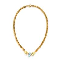 Yellow Gold, Aquamarine, and Heliodor Beryl Necklace