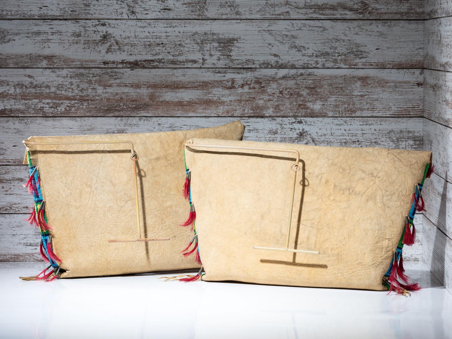 Sioux Beaded Hide Possible Bags, Matched Pair