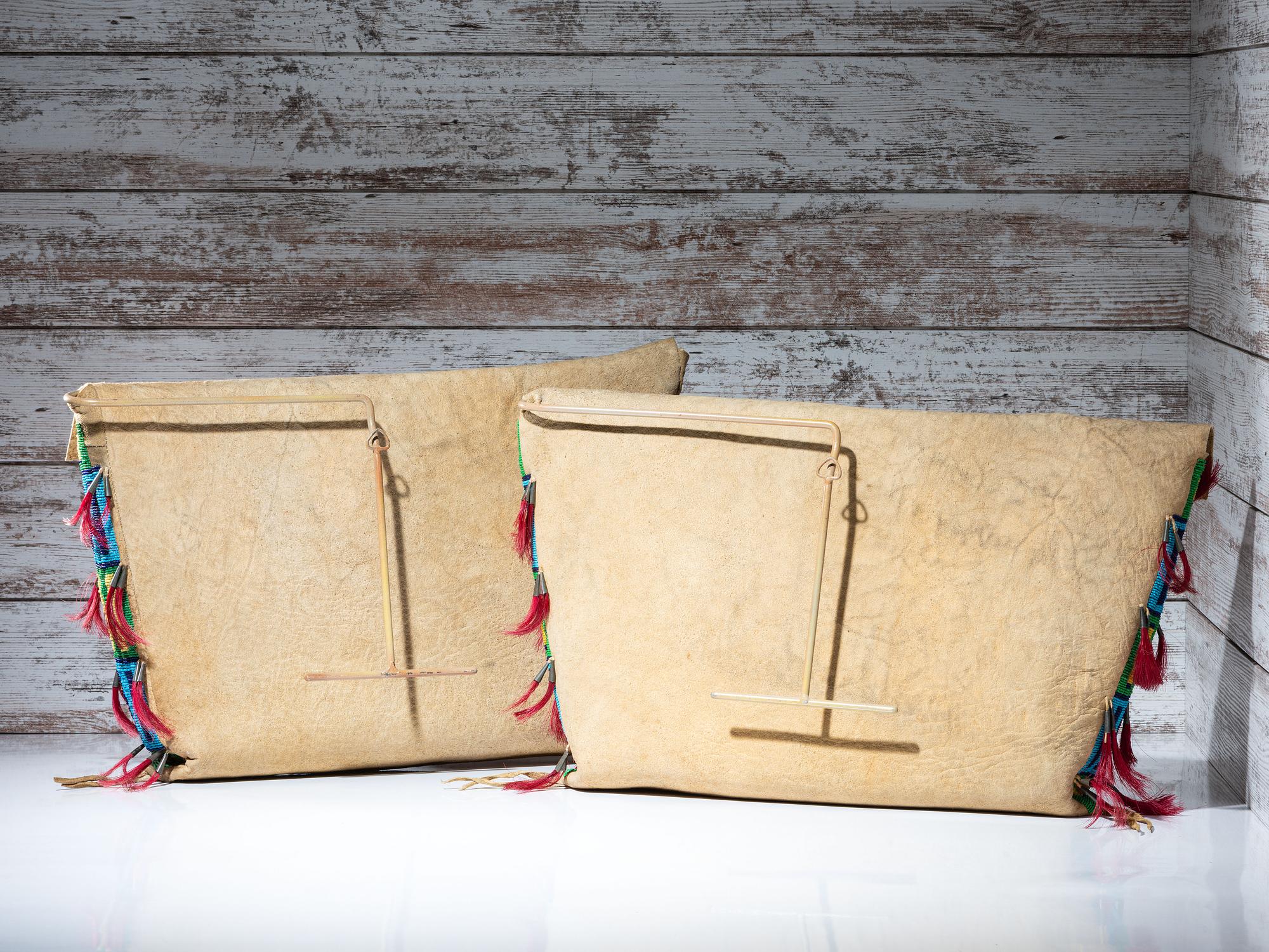 Sioux Beaded Hide Possible Bags, Matched Pair