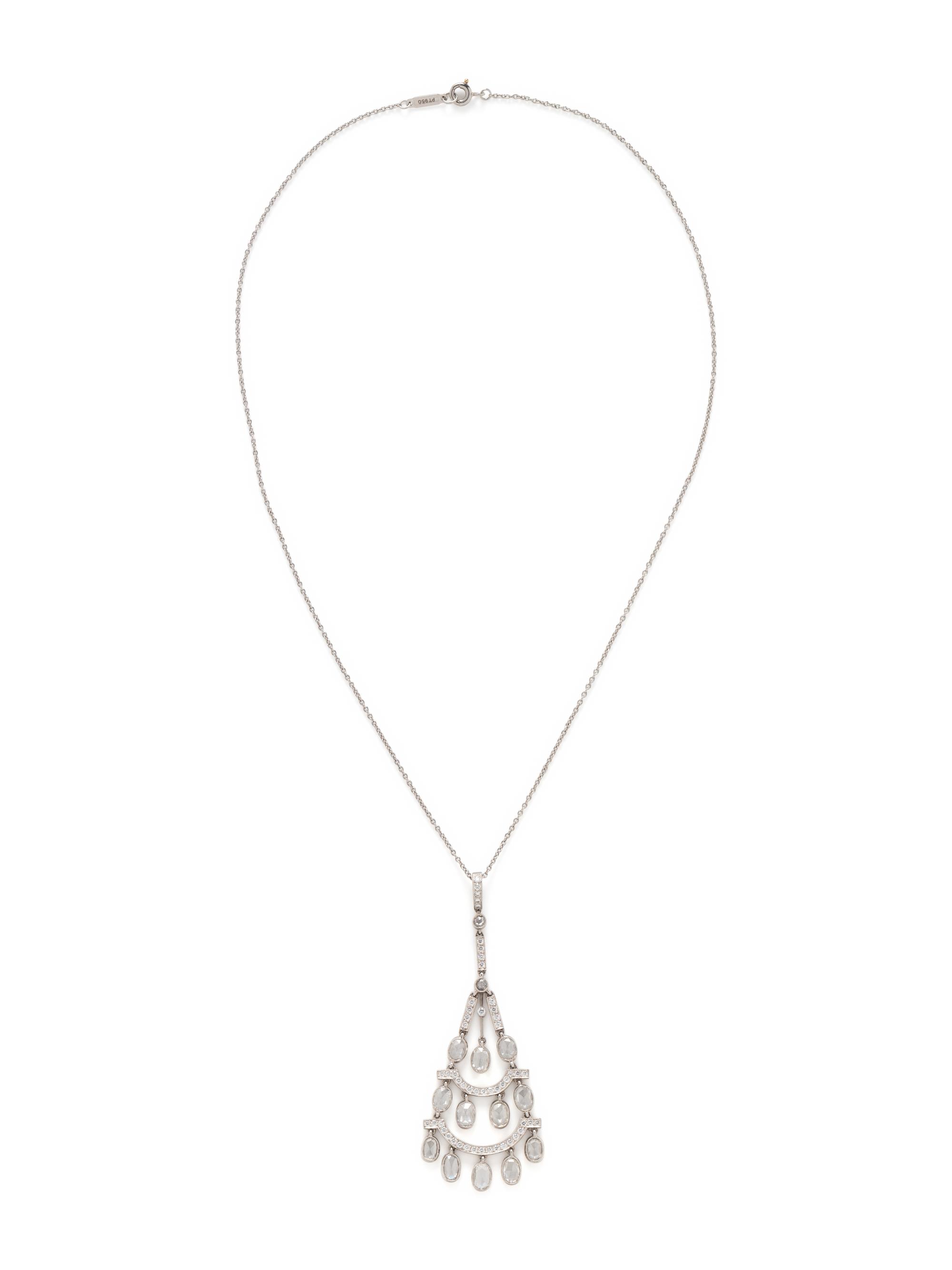 TIFFANY & CO., PLATINUM AND DIAMOND NECKLACE