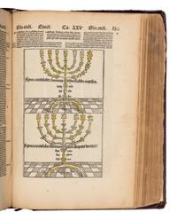 [BIBLE, in Latin]. Textus Biblie cum Glosa ordinaria, Nicolai de Lyra postilla, Moralitatibus eiusdem, Pauli Burgensis Additionibus, Matthie Thoring Replicis, edente P. Conrado Leontorio Mulbronnen . Basel: Jo. Froben and Adam Petri, 1506.