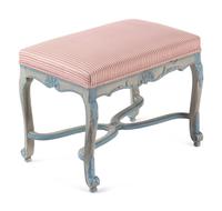 A Régence Provincial Blue-Painted Stool