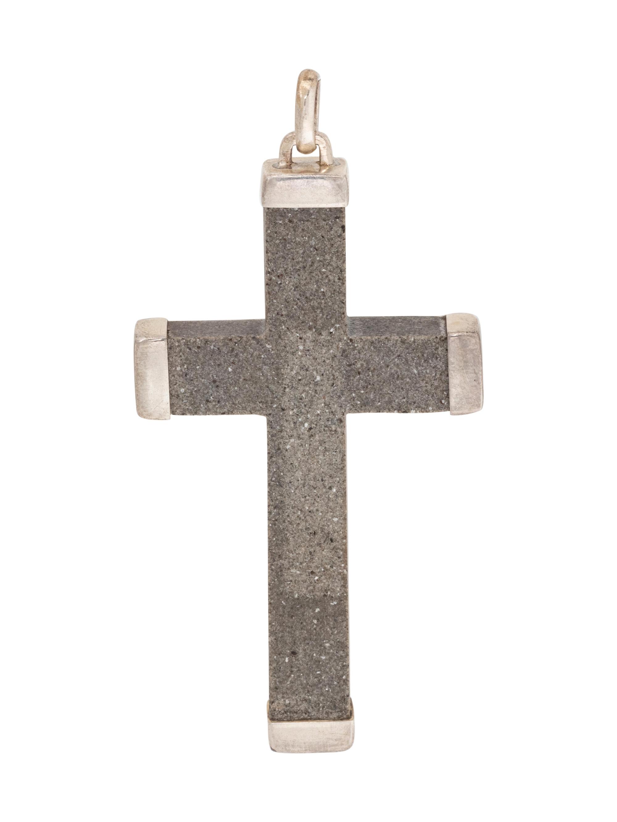 A Sterling Silver Cross Pendant, Gucci,