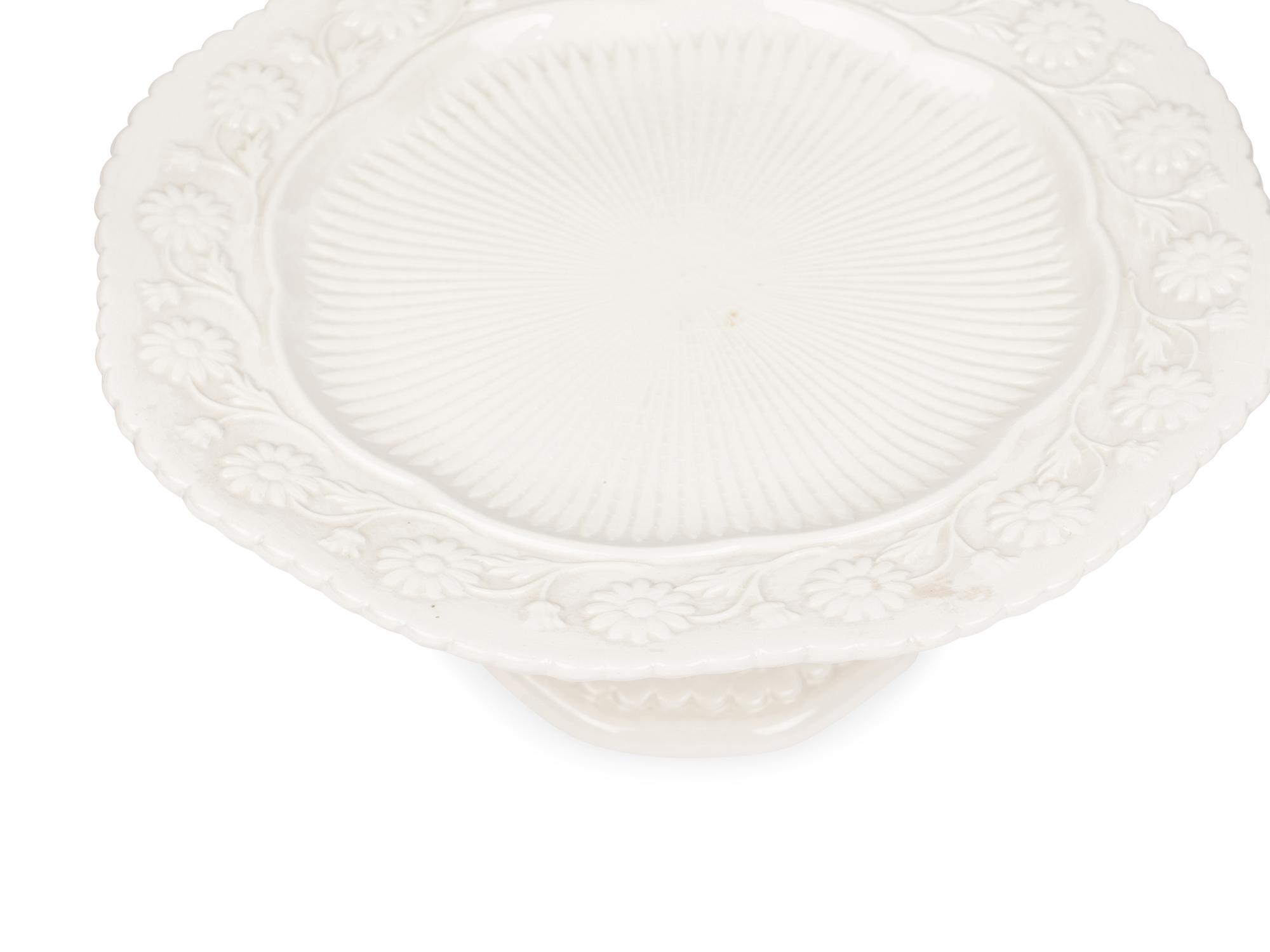 Three Mottahedeh Chalkware Dessert Service Articles
