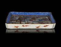 A Chinese Famille Rose Porcelain Rectangular Plate