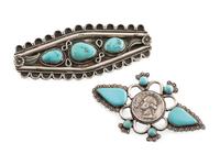 Navajo Silver and Turquoise Pins / Brooches
