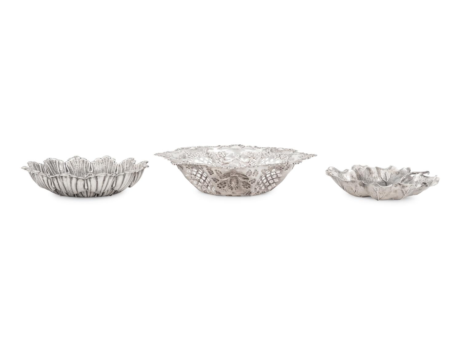 Two Buccellati Silver Bowls and Another Silver Bowl
