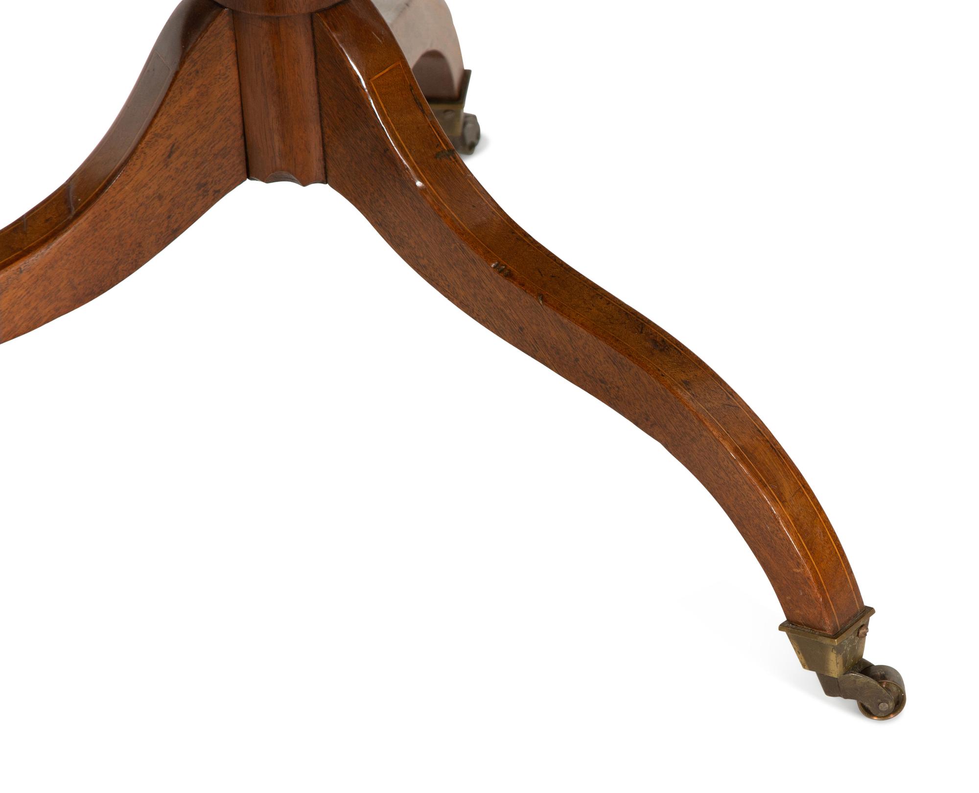A George III Style Burl Walnut Drum Table