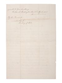 [US PRESIDENTS] -- [BUCHANAN, James (1791-1868)]. Letter Signed as President, to Chilean President Manuel Montt. Washington, DC, 21 April 1857.