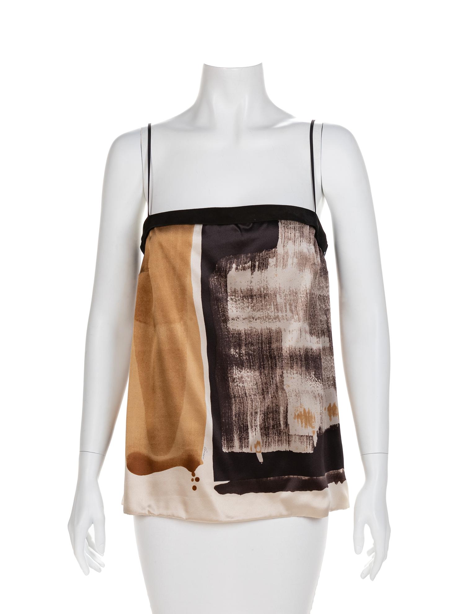 Gucci Brown Print Top, 1990-2000s