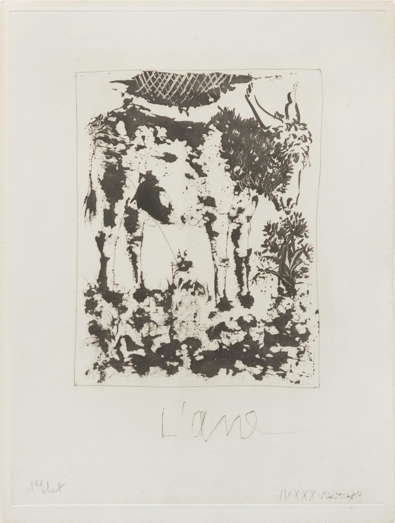Pablo Picasso, (Spansih, 1881-1973), L'ane (from Buffon's l'Histoire Naturelle), 1942 (a collection of 4 works comprising of states I,