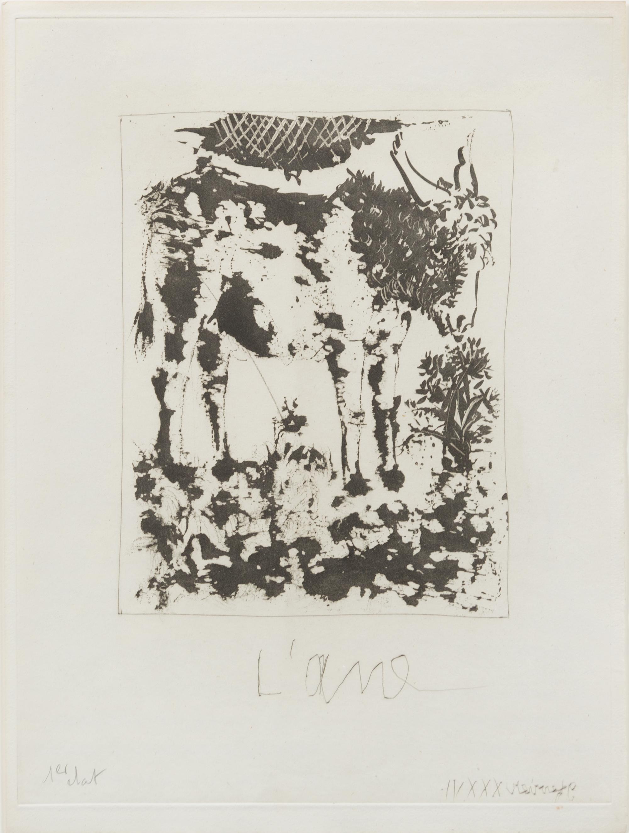 Pablo Picasso, (Spansih, 1881-1973), L'ane (from Buffon's l'Histoire Naturelle), 1942 (a collection of 4 works comprising of states I,