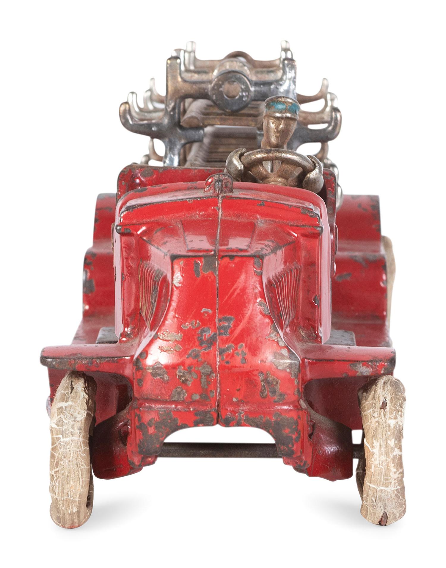 Two Cast Iron Fire Engine Toys