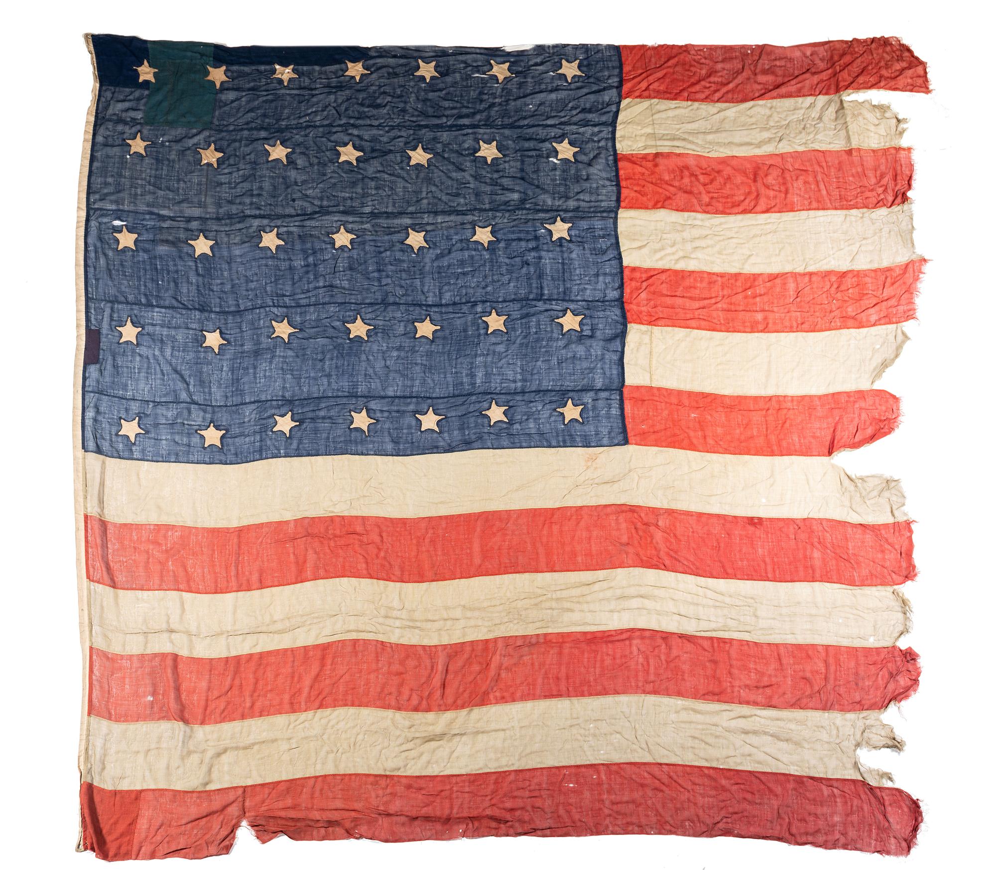 [FLAGS & PATRIOTIC TEXTILES]. 35-star American flag, [ca 1860s].